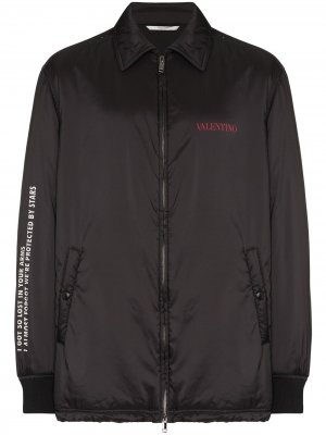 Ветровка с логотипом Valentino. Цвет: черный