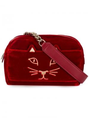 Cat waist bag Charlotte Olympia. Цвет: красный