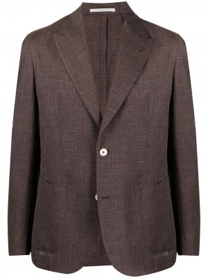 Однобортный пиджак Eleventy. Цвет: коричневый