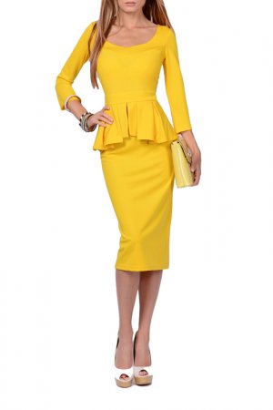 Платье FRANCESCA LUCINI. Цвет: желтый