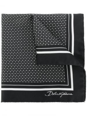 Нагрудный платок в горох Dolce & Gabbana. Цвет: чёрный