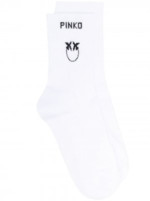 Носки с логотипом Pinko. Цвет: белый