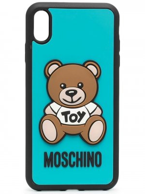 Чехол Teddy Bear для iPhone XS Max Moschino. Цвет: синий