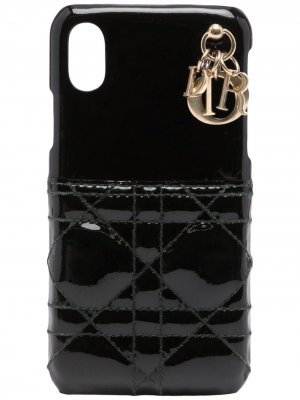 Чехол с логотипом pre-owned для iPhone XS Christian Dior. Цвет: черный