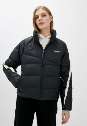 Пуховик Reebok. Цвет: черный
