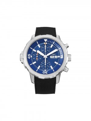 Наручные часы Aquatimer Chronograph Edition Expedition Jacques-Yves Cousteau pre-owned 44 мм 2018-го года IWC Schaffhausen. Цвет: синий