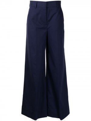 Расклешенные брюки с завышенной талией MSGM. Цвет: синий