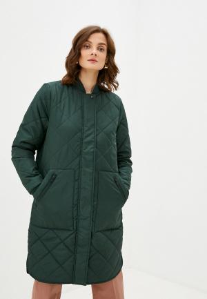 Куртка утепленная Selected Femme. Цвет: зеленый