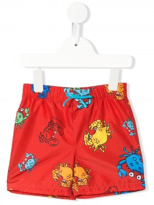 Плавки-шорты с принтом Crab Dolce & Gabbana Kids. Цвет: красный