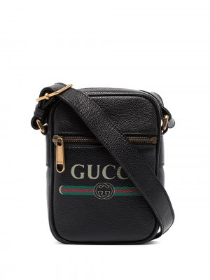 Сумка на плечо с логотипом Gucci. Цвет: коричневый