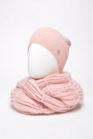 Комплект: шапка, шарф Noryalli. Цвет: светло-розовый