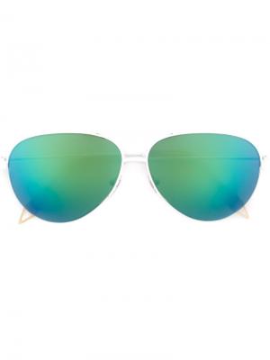 Солнцезащитные очки Classic Victoria Beckham. Цвет: белый