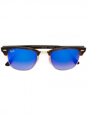 Солнцезащитные очки Clubmaster Ray-Ban. Цвет: коричневый
