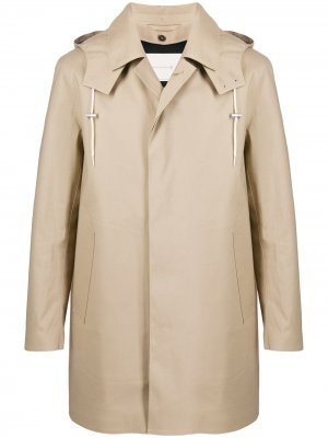 Короткое пальто с капюшоном Mackintosh. Цвет: нейтральные цвета