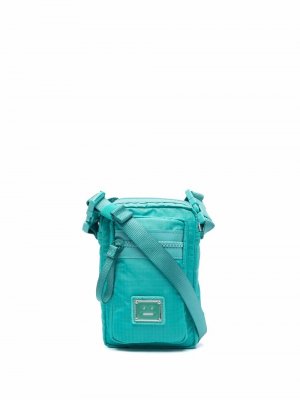 Мини-сумка через плечо с логотипом Acne Studios. Цвет: зеленый