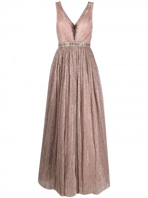 Вечернее платье с плиссировкой и пайетками Jenny Packham. Цвет: розовый
