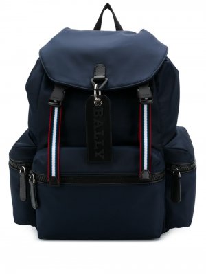 Объемный рюкзак с карабином Bally. Цвет: синий