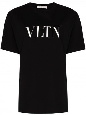 Футболка с логотипом VLTN Valentino. Цвет: черный
