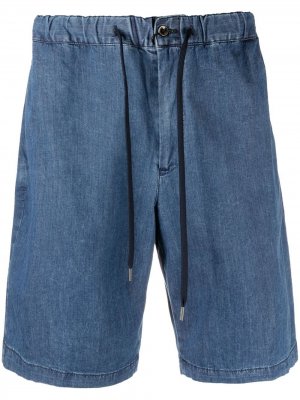 Джинсовые шорты с кулиской Pt01. Цвет: синий