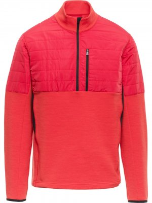 Флисовый пуловер Smuggler со стеганой вставкой Aztech Mountain. Цвет: красный