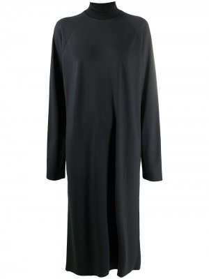 Платье-рубашка из джерси с высоким воротником Barena. Цвет: серый