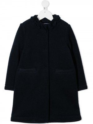 Пальто с высоким воротником Il Gufo. Цвет: синий