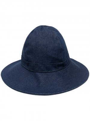 Джинсовая шляпа AMI Paris. Цвет: синий