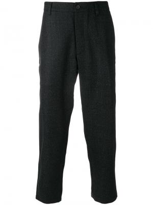 Укороченные классические брюки YMC. Цвет: чёрный