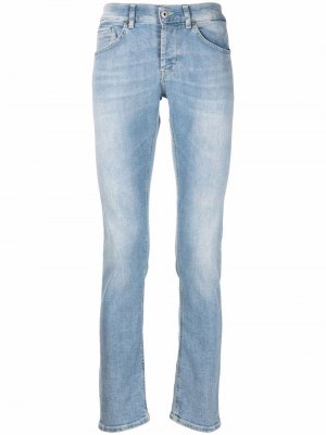 Узкие джинсы с эффектом потертости Dondup. Цвет: синий
