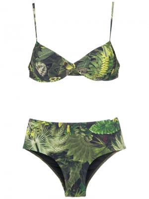 Veronica printed bikini set Lygia & Nanny. Цвет: зеленый