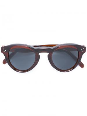 Солнцезащитные очки с круглой оправой Céline Eyewear. Цвет: коричневый