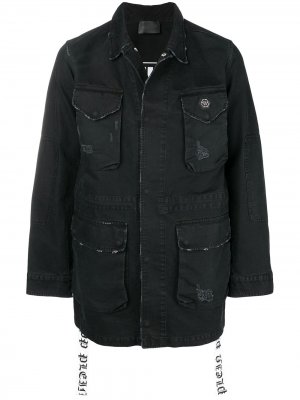 Multi-pocket denim jacket Philipp Plein. Цвет: черный