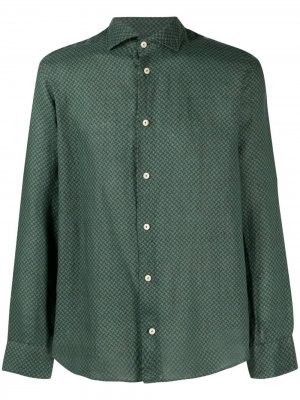Рубашка с узором Drumohr. Цвет: зеленый