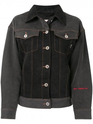 Джинсовая куртка с логотипом BAPY BY *A BATHING APE®. Цвет: черный