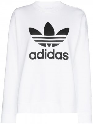 Толстовка с логотипом adidas. Цвет: белый