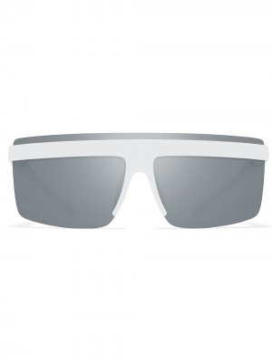 Затемненные солнцезащитные очки MYKITA+MAISON MARGIELA. Цвет: серый