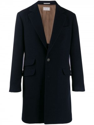 Однобортное кашемировое пальто Brunello Cucinelli. Цвет: синий