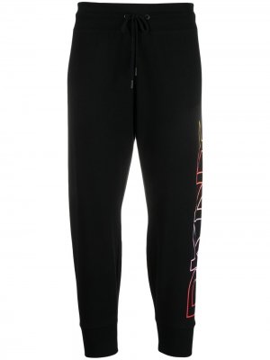 Укороченные спортивные брюки DKNY. Цвет: черный