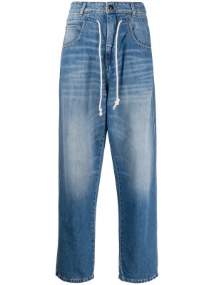 Прямые джинсы с завышенной талией Semicouture. Цвет: синий