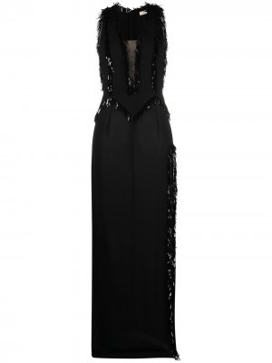 Платье с пайетками Elisabetta Franchi. Цвет: черный
