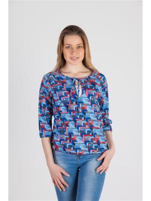 Блуза с секретом кормления Геометрия дизайн №2 Ням-Ням. Цвет: синий, коралловый, серый