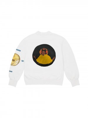 Толстовка Jesus Is King с круглым вырезом Kanye West. Цвет: белый