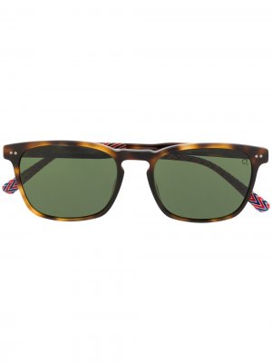 Солнцезащитные очки Kitsilano в квадратной оправе Etnia Barcelona. Цвет: коричневый