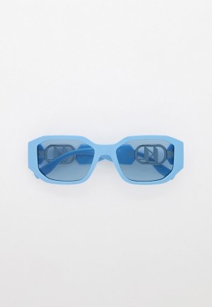 Очки солнцезащитные Karl Lagerfeld. Цвет: голубой