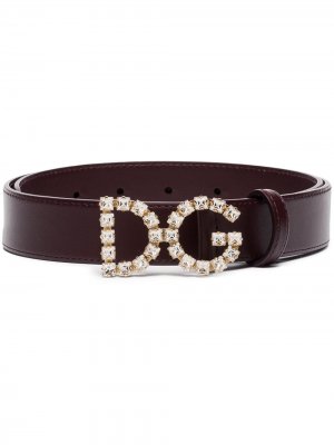 Ремень с логотипом DG Dolce & Gabbana. Цвет: фиолетовый