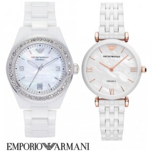 Emporio Женские керамические часы , подарок на годовщину, роскошные Armani