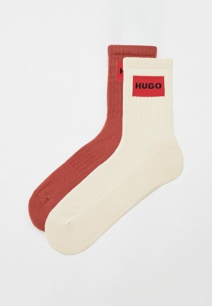 Носки 2 пары Hugo. Цвет: разноцветный