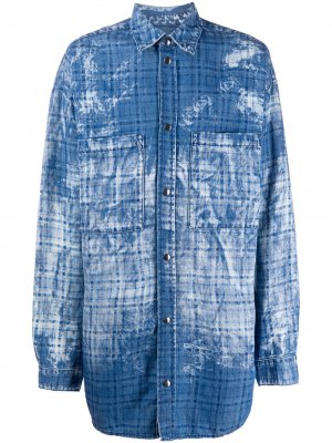 Куртка-рубашка оверсайз Faith Connexion. Цвет: синий