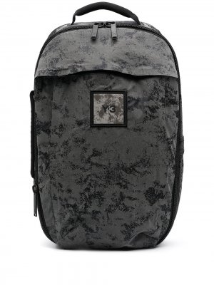 Велюровый рюкзак на молнии Y-3. Цвет: черный