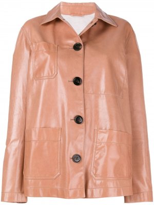 Куртка в стиле оверсайз на пуговицах Bottega Veneta. Цвет: нейтральные цвета